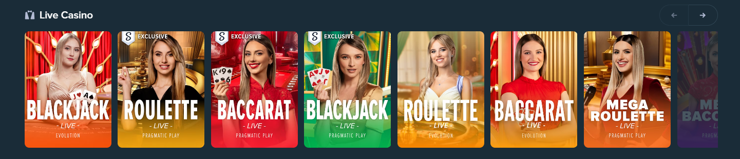 Stake Live Casino Table Games